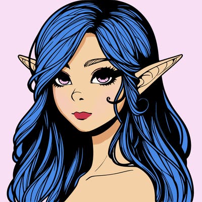 elf girl realistic dark fantasy