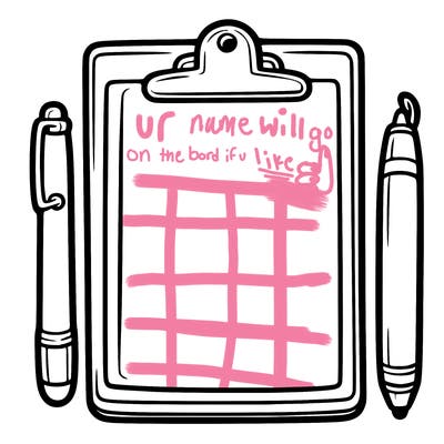 blank clip board with pen