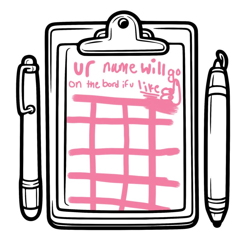 blank clip board with pen