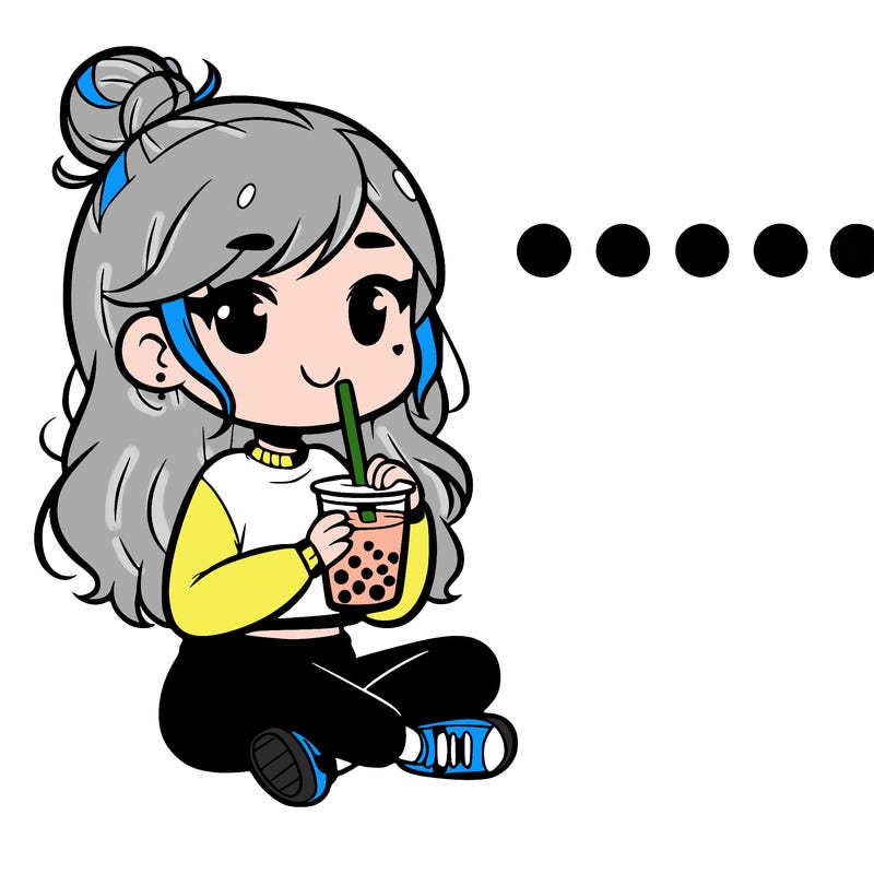 girl drinking boba