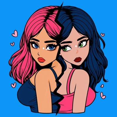 realistic girl split