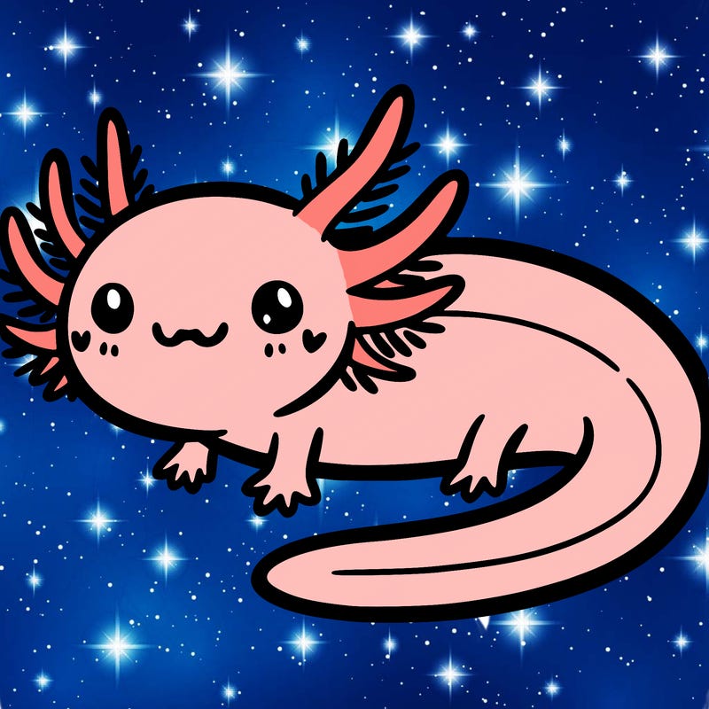 cute easy axolotl