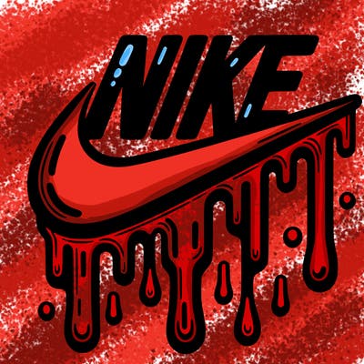 dripping nike logo