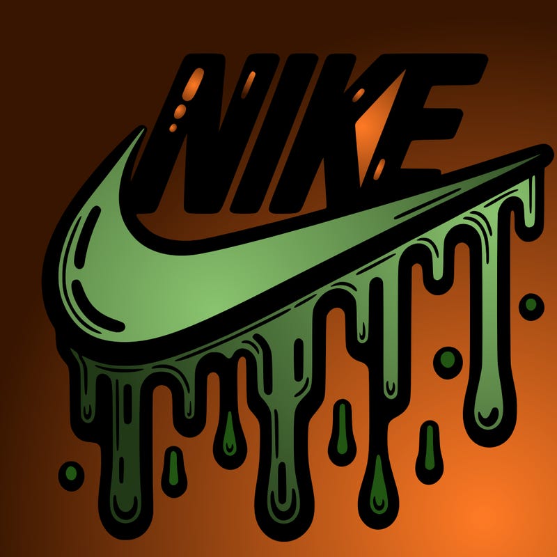 dripping nike logo