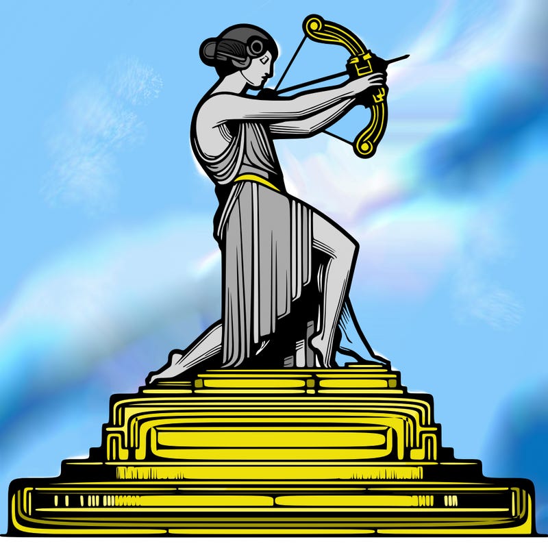 an grand art deco figure sculpture