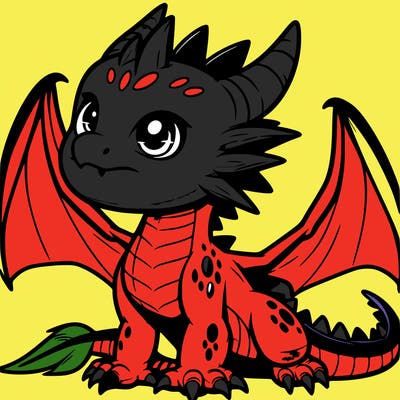fierce baby night dragon