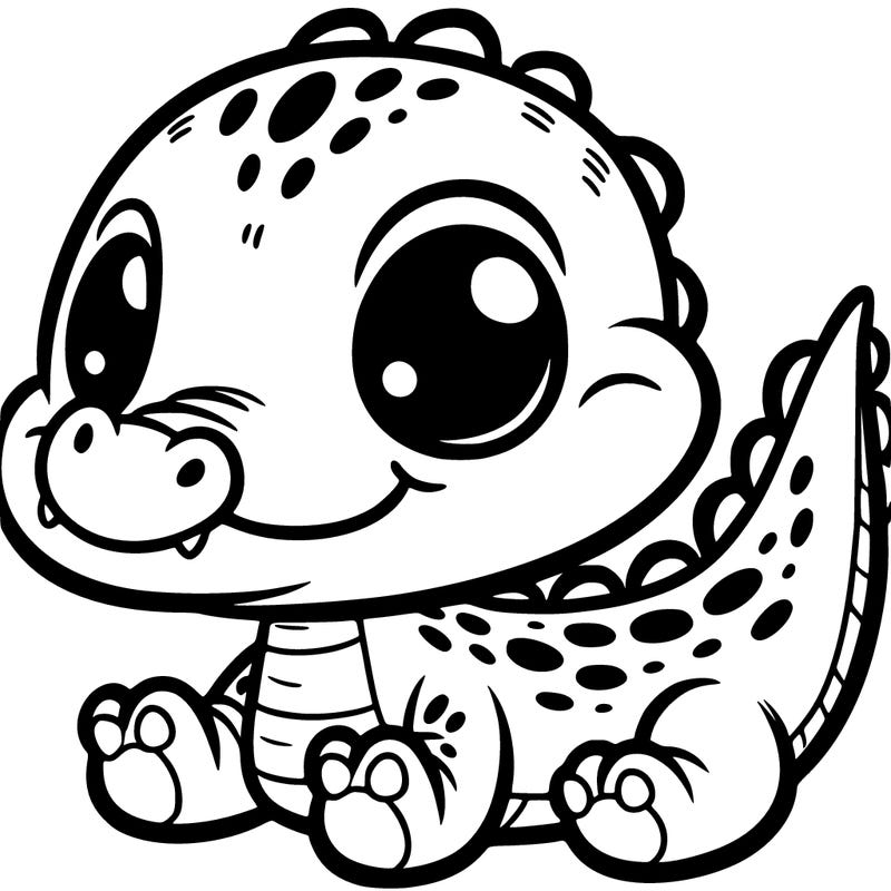 a cute animal crocodile baby