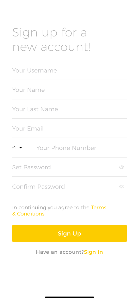 Sign up screen for creating a new Rapido Rider account with personal information fields