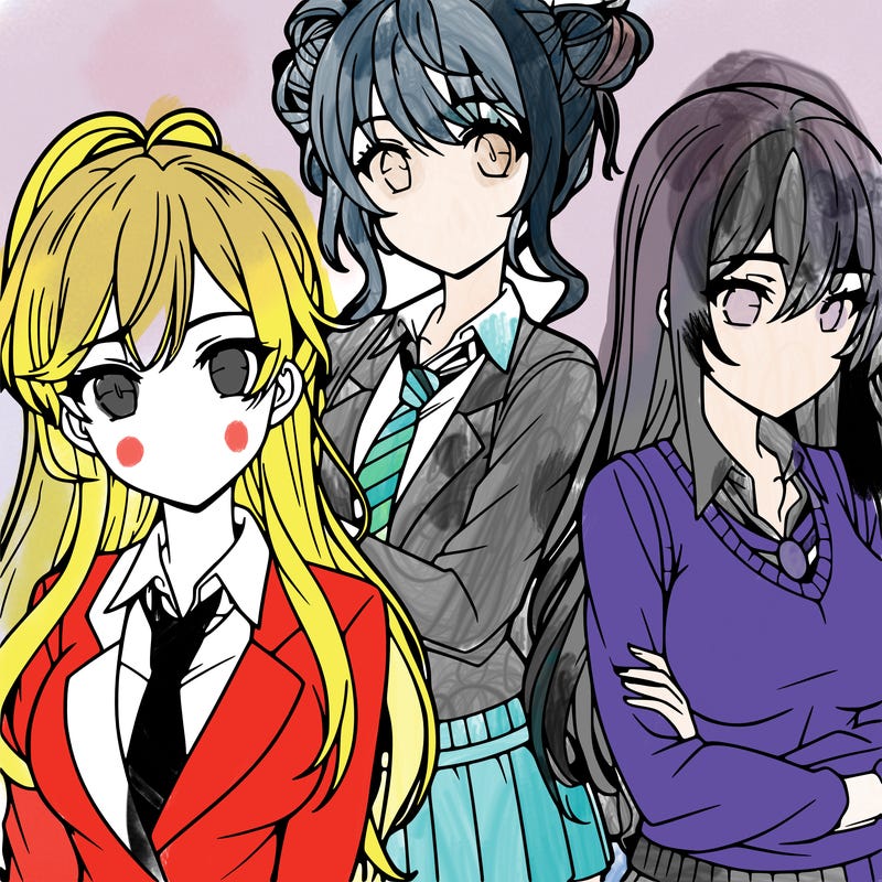 anime girls teenagers