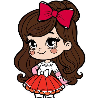 girl with a bow