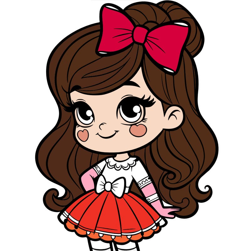 girl with a bow
