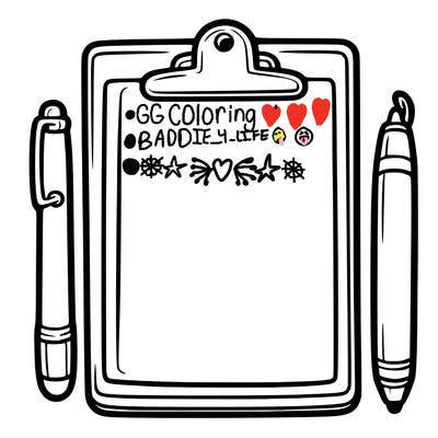 blank clip board with pen