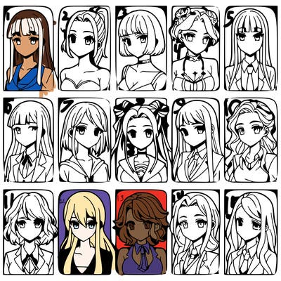 girls that look diffrent anime