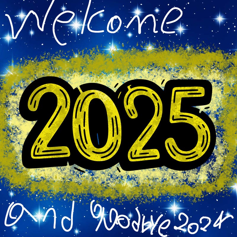 one line scrawled numbers sketch design “2025”