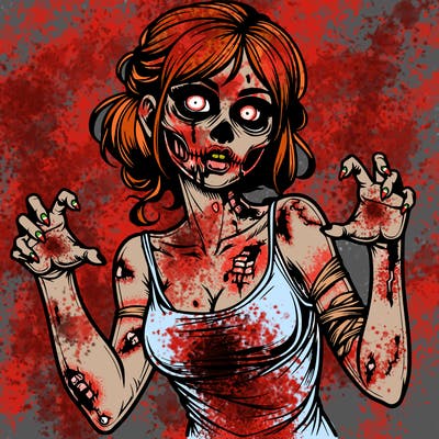 realistic zombie girl