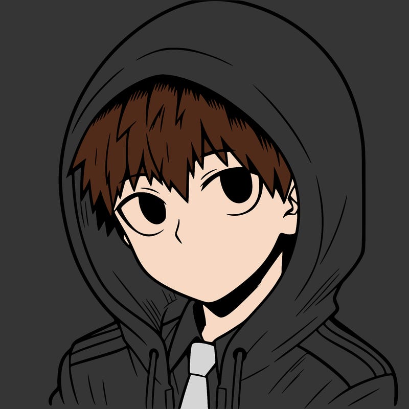 manga character with a hoodie