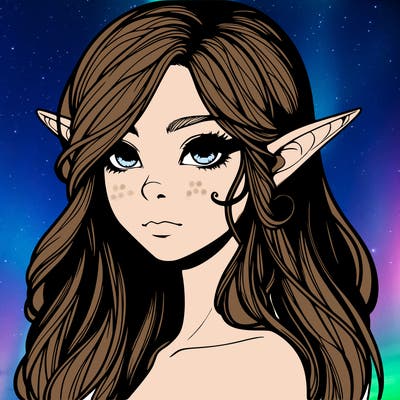 elf girl realistic dark fantasy