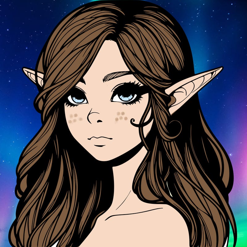 elf girl realistic dark fantasy