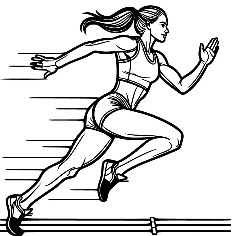 track and field person girl