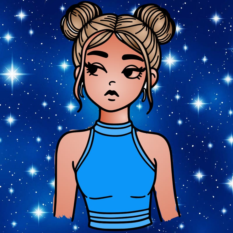 girl in croptop with space buns