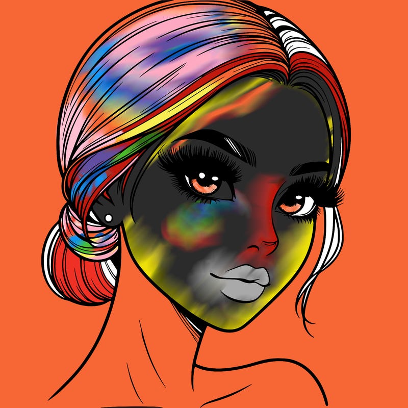 realistic girl with lashes