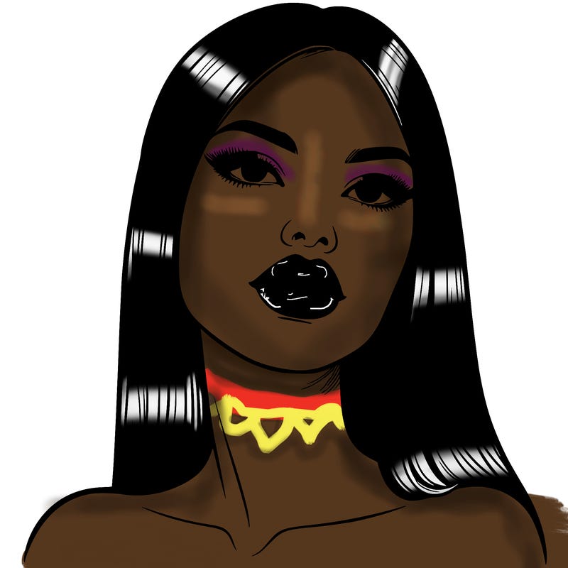 realistic woman with full lips