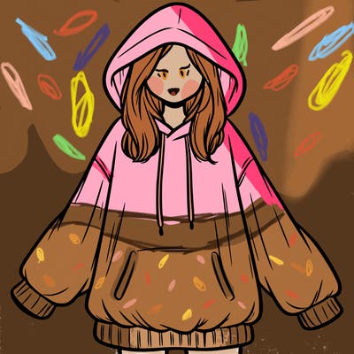 girl in oversized hoodie