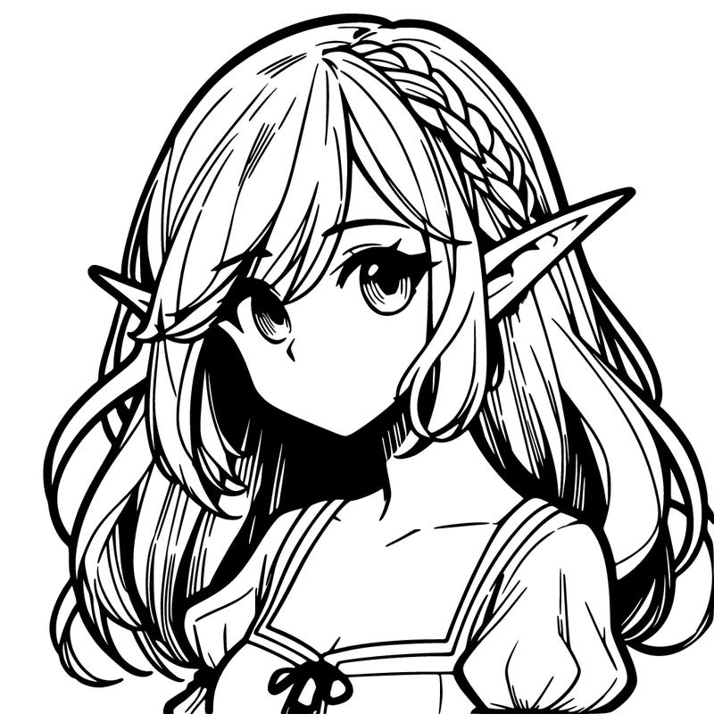 manga elf female
