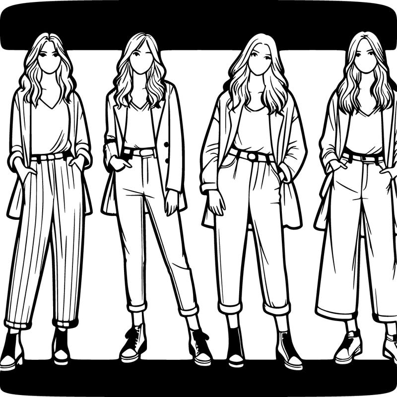 five women standing realistic