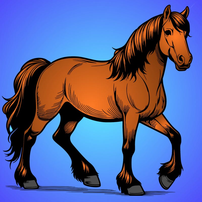 realistic horse