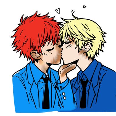 kissing anime