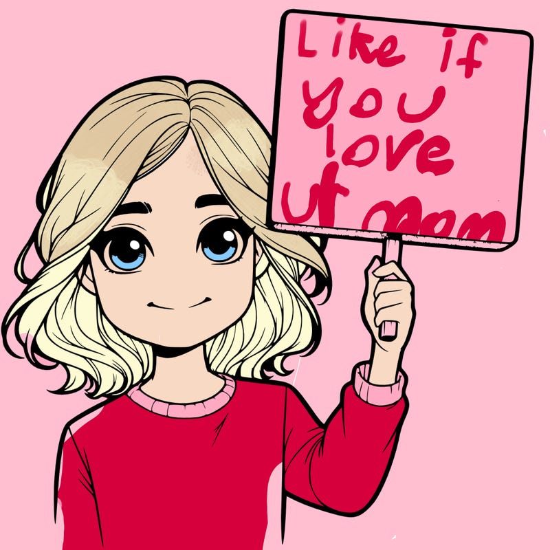 realistic girl holding up a sign