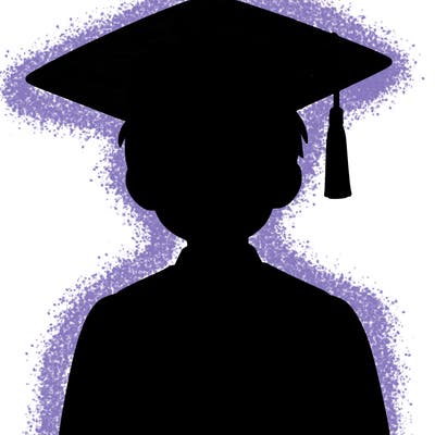 asian person graduating from school realistic