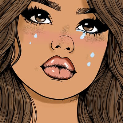 really realistic girl with lips