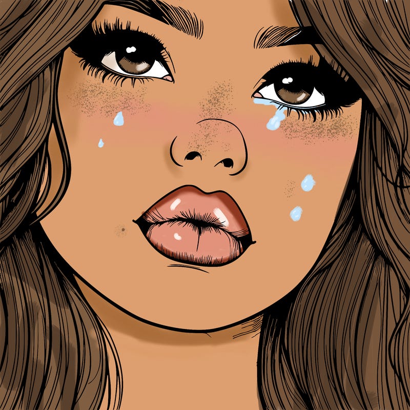 really realistic girl with lips