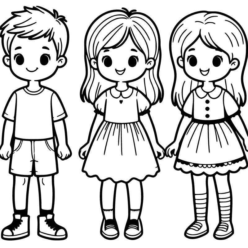 a brother and a older sister and a little sister