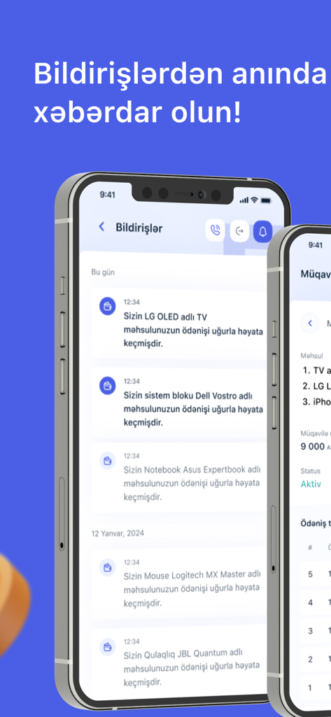 Ferrum Capital app notifications screen displaying payment success messages for various contracts