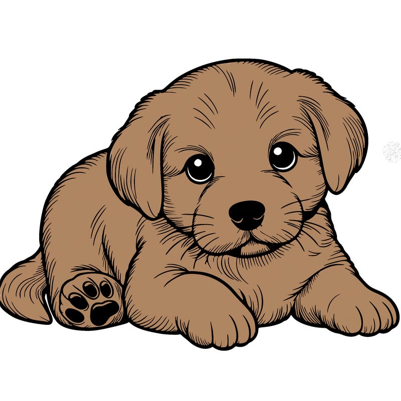 a cute realistic puppy