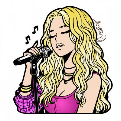 realistic female singer