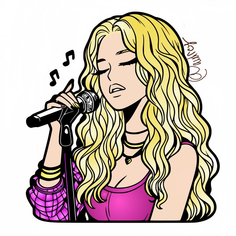 realistic female singer