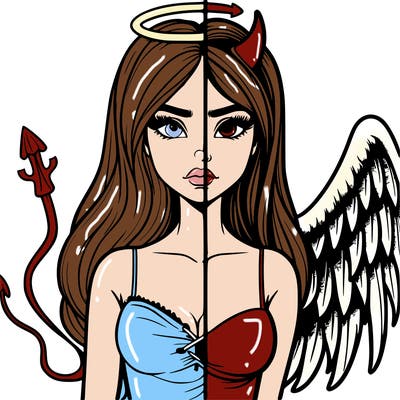 devil vs angel realistic girl