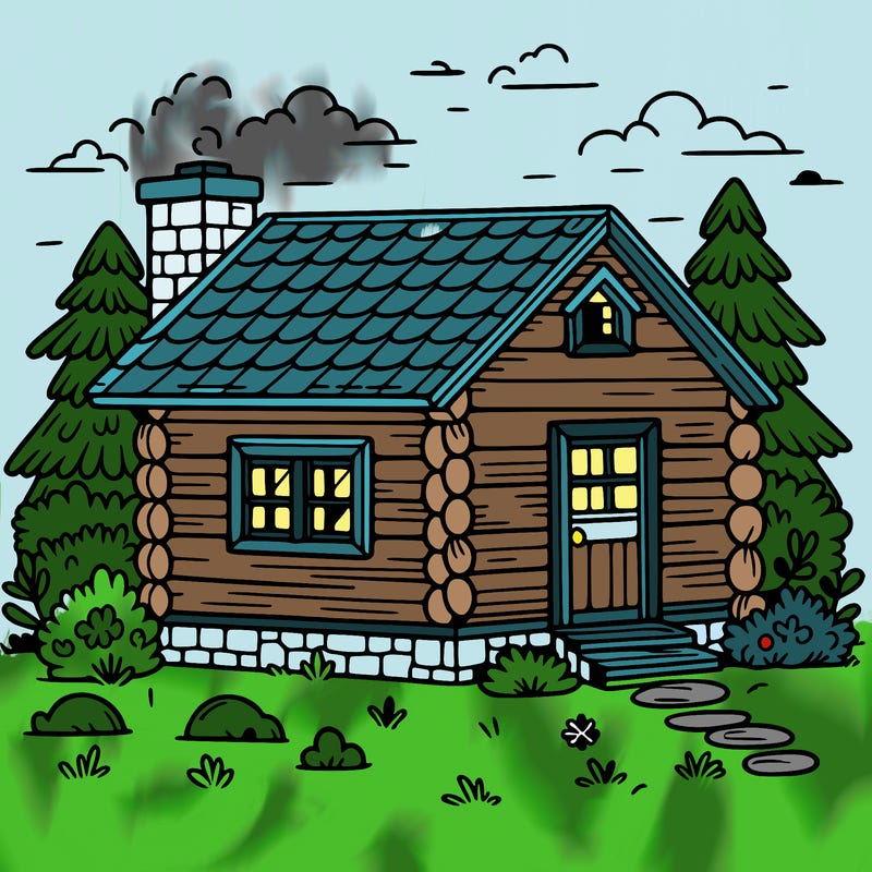 a small house in the woods