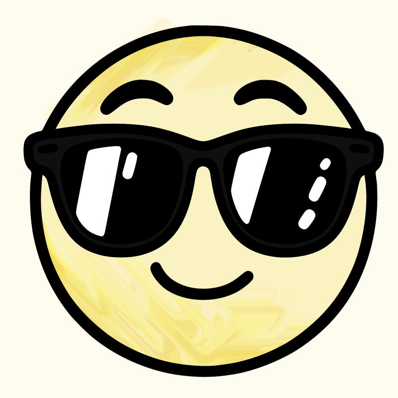emoji with sunglasses