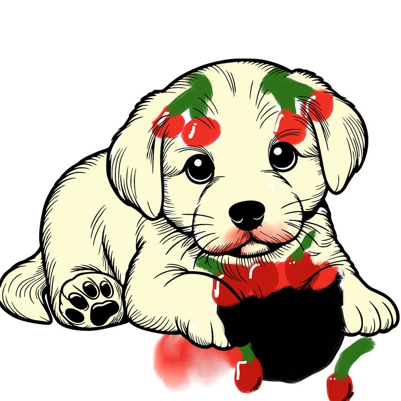 a cute realistic puppy