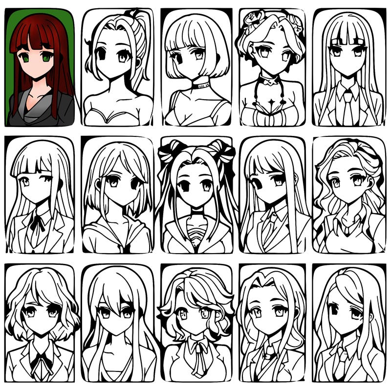 girls that look diffrent anime