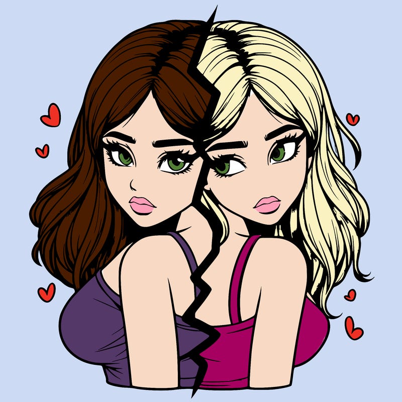 realistic girl split