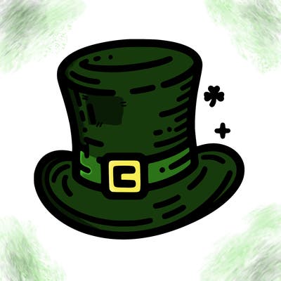 st patrick hat with thin lines