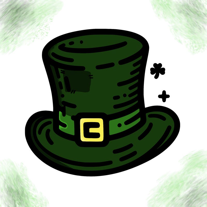st patrick hat with thin lines
