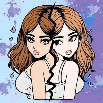 realistic girl split