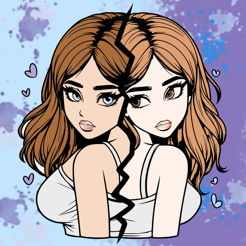 realistic girl split